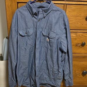 Carhartt Men's Chambray Blue Shirt Jacket